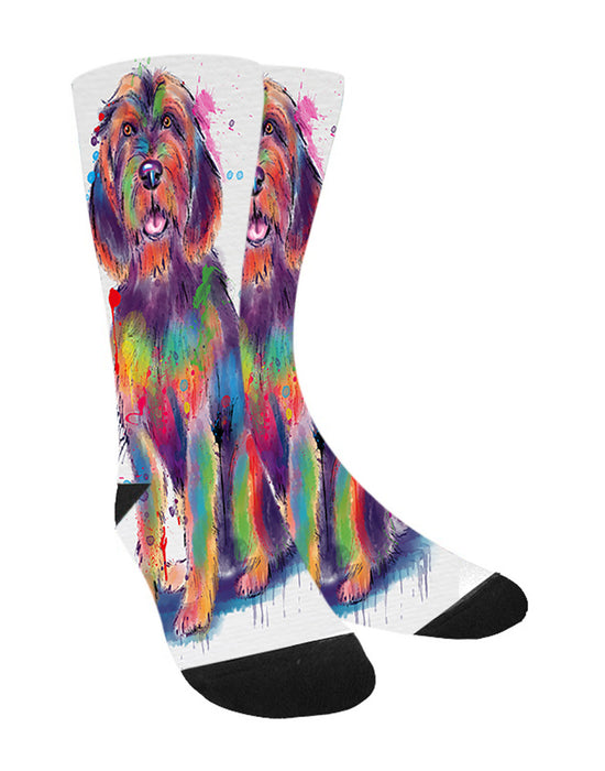 Watercolor Otterhound Dog Women's Casual Socks