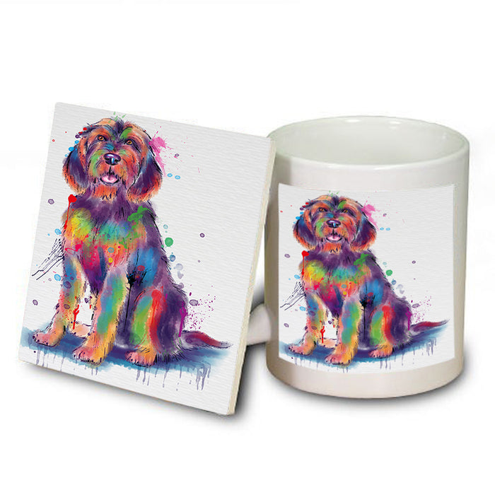 Watercolor Otterhound Dog Mug and Coaster Set MUC57550