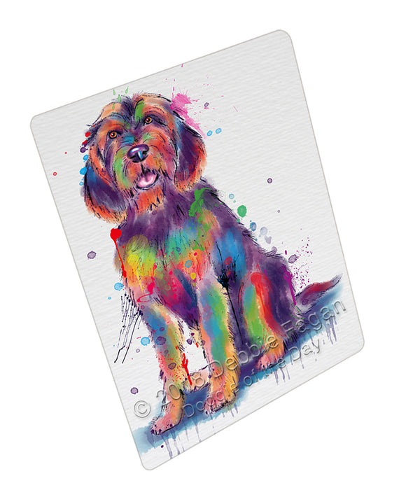 Watercolor Otterhound Dog Cutting Board - For Kitchen - Scratch & Stain Resistant - Designed To Stay In Place - Easy To Clean By Hand - Perfect for Chopping Meats, Vegetables