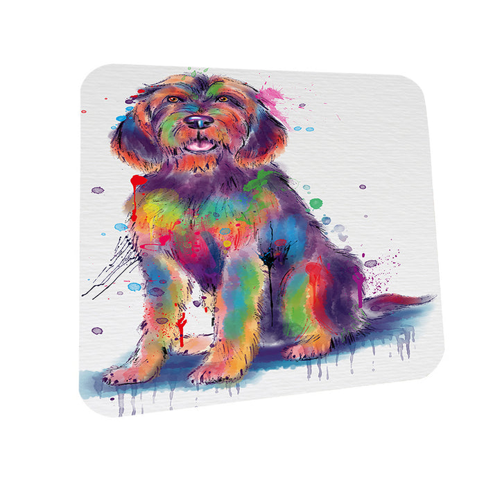 Watercolor Otterhound Dog Coasters Set of 4 CST57516