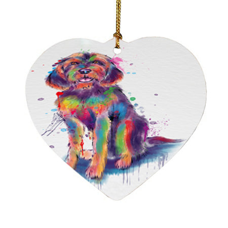 Watercolor Otterhound Dog Heart Christmas Ornament HPORA58792