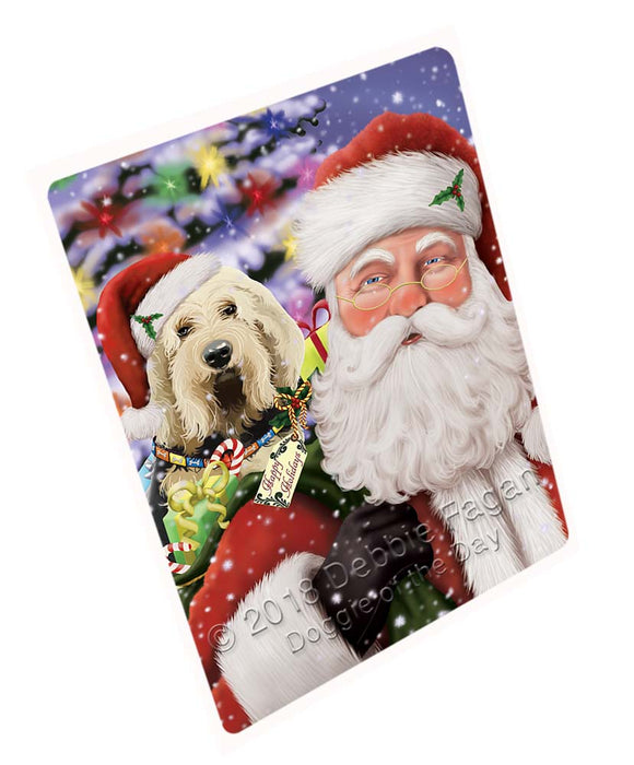 Santa Carrying Otterhound Dog and Christmas Presents Large Refrigerator / Dishwasher Magnet RMAG95346