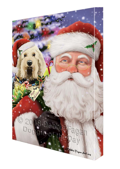 Santa Carrying Otterhound Dog and Christmas Presents Canvas Print Wall Art Décor CVS119546