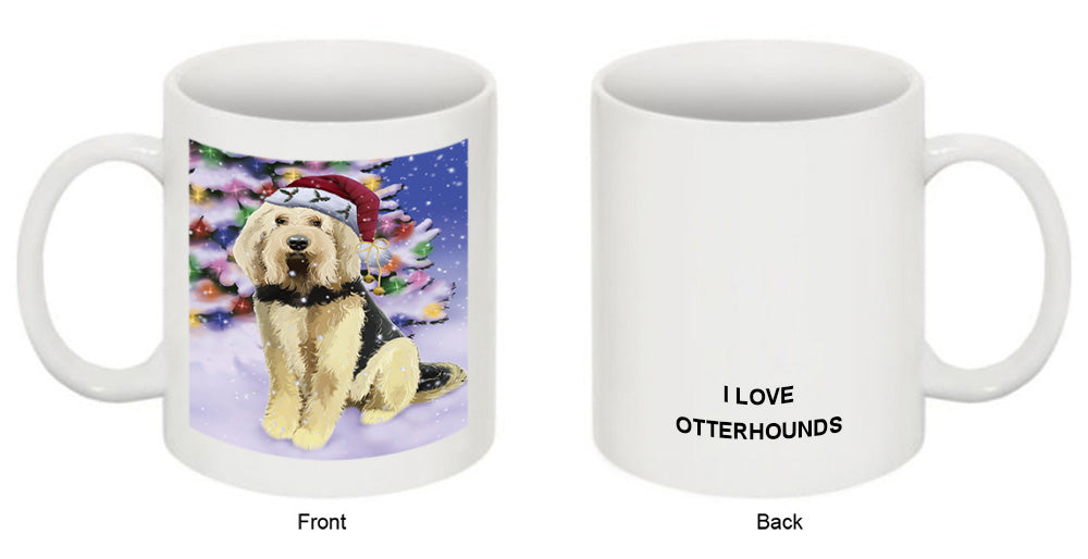 Winterland Wonderland Otterhound Dog In Christmas Holiday Scenic Background Coffee Mug MUG51108