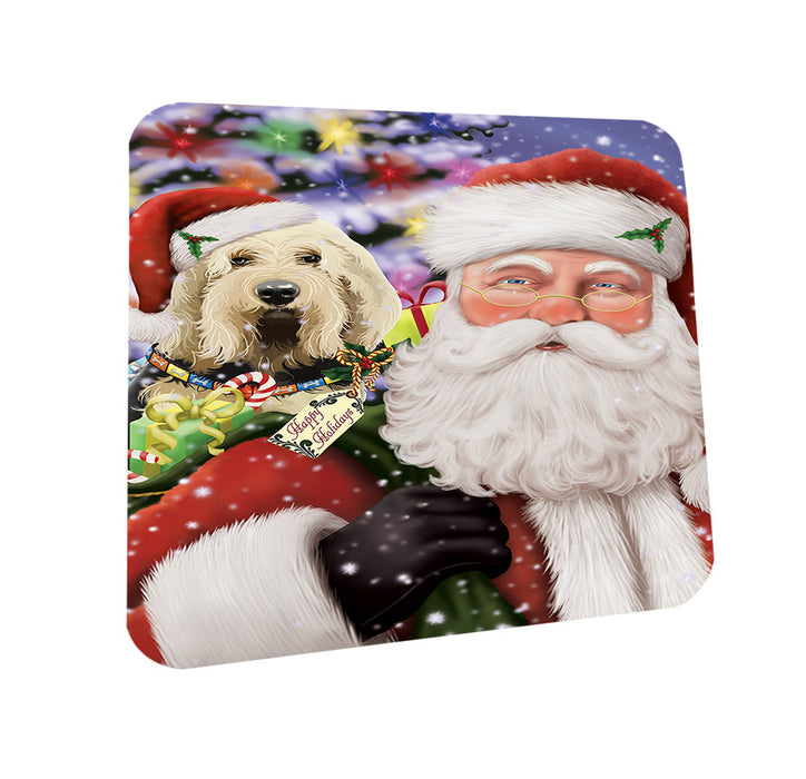 Santa Carrying Otterhound Dog and Christmas Presents Coasters Set of 4 CST55471