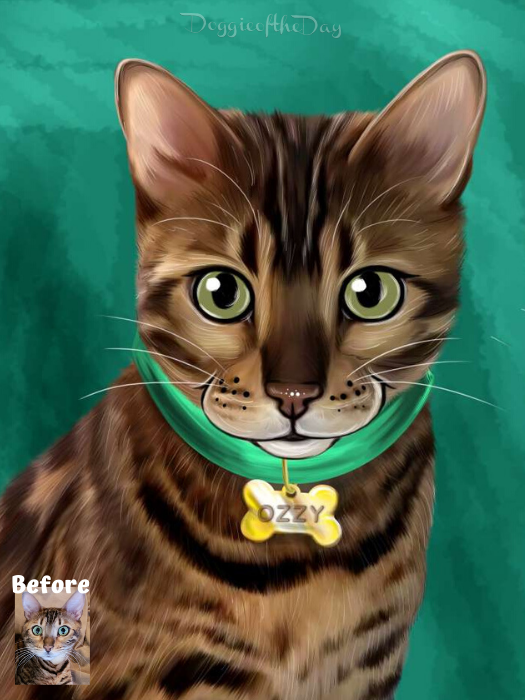 Digital Painting PERSONALIZED Caricature PET PORTRAIT! Custom Pet Dog or Cat Art