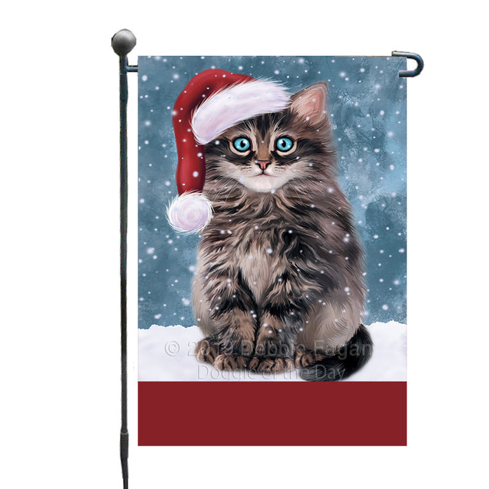 Personalized Let It Snow Happy Holidays Persian Cat Custom Garden Flags GFLG-DOTD-A62383