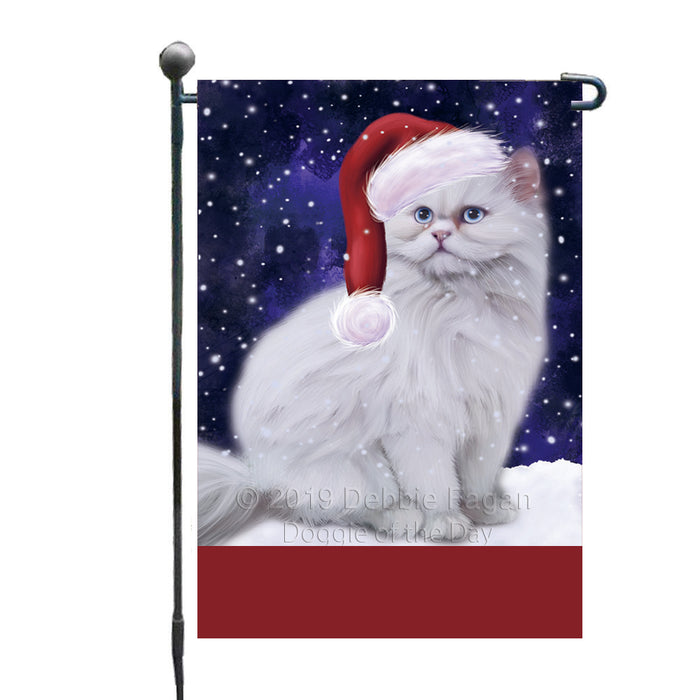 Personalized Let It Snow Happy Holidays Persian Cat Custom Garden Flags GFLG-DOTD-A62385