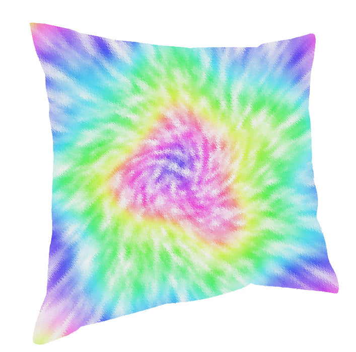 Personalized Pillow Custom Rainbow Tie Dye Add Your Photo Here PET Dog Cat Photos