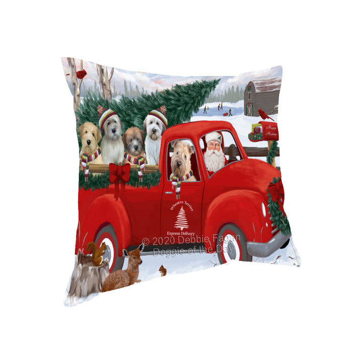 Christmas Santa Express Delivery Wheaten Terriers Dog Family Pillow PIL76676