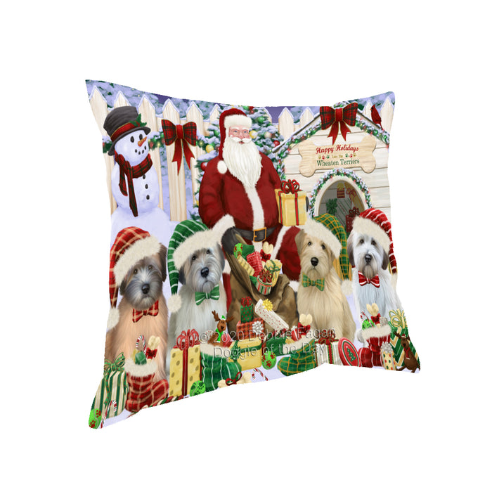 Christmas Dog House Wheaten Terriers Dog Pillow PIL66604