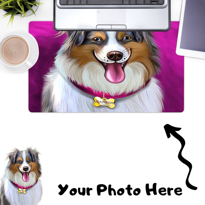 Add Your PERSONALIZED PET Painting Portrait Photo on Desk Pad