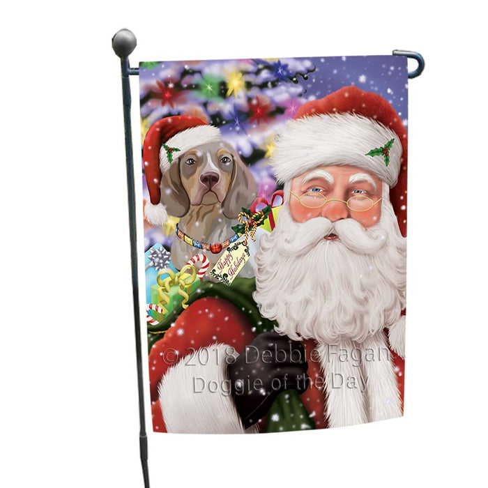 Santa Carrying Pachon Navarro Dog and Christmas Presents
