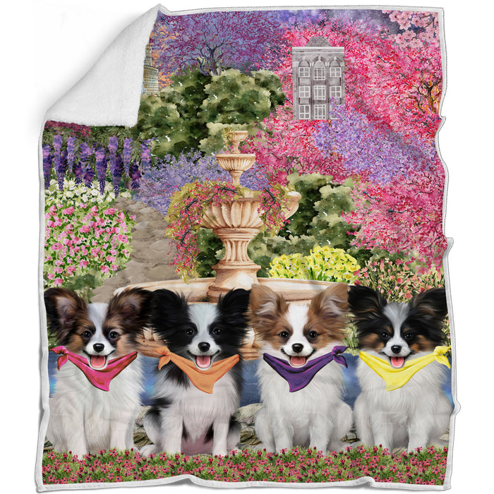 Papillion Blanket: Explore a Variety of Designs, Personalized, Custom Bed Blankets, Cozy Sherpa, Fleece and Woven, Dog Gift for Pet Lovers