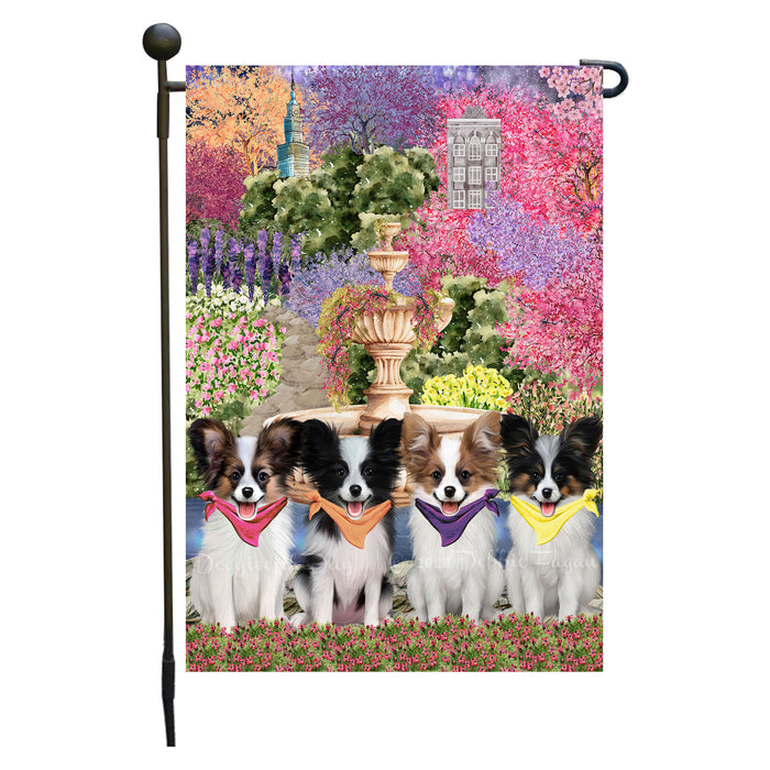 Papillion Dogs Garden Flag: Explore a Variety of Designs, Weather Resistant, Double-Sided, Custom, Personalized, Outside Garden Yard Decor, Flags for Dog and Pet Lovers