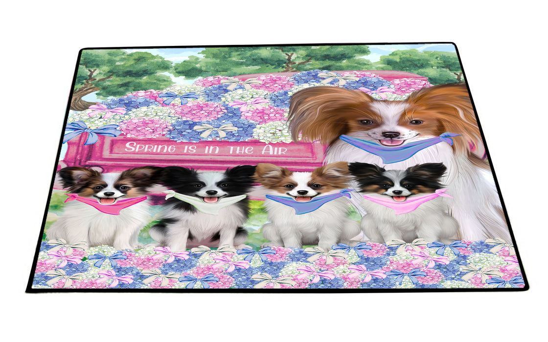 Papillon Floor Mat: Explore a Variety of Designs, Anti-Slip Doormat for Indoor and Outdoor Welcome Mats, Personalized, Custom, Pet and Dog Lovers Gift