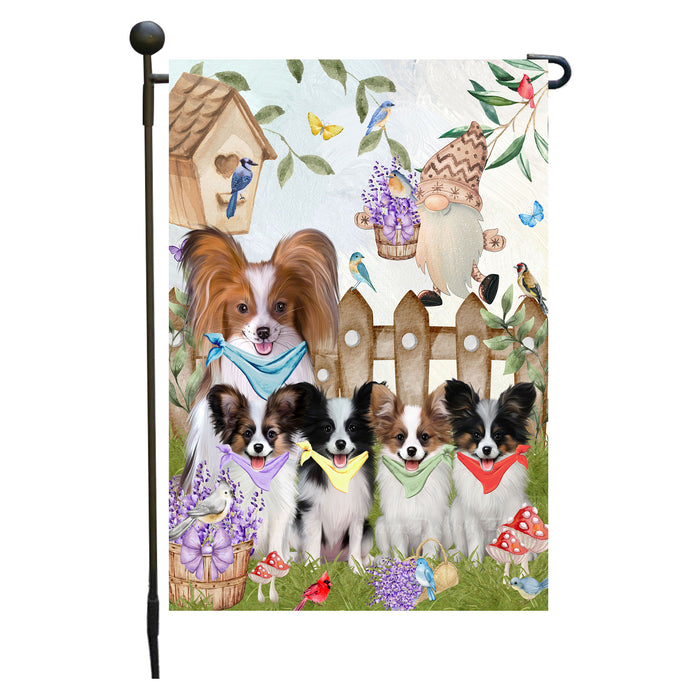 Papillion Dogs Garden Flag: Explore a Variety of Designs, Custom, Personalized, Weather Resistant, Double-Sided, Outdoor Garden Yard Decor for Dog and Pet Lovers