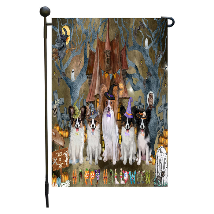 Papillion Dogs Garden Flag: Explore a Variety of Designs, Personalized, Custom, Weather Resistant, Double-Sided, Outdoor Garden Halloween Yard Decor for Dog and Pet Lovers
