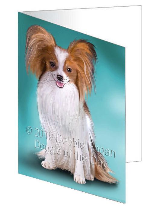 Papillion Dog Handmade Artwork Assorted Pets Greeting Cards and Note Cards with Envelopes for All Occasions and Holiday Seasons GCD77660