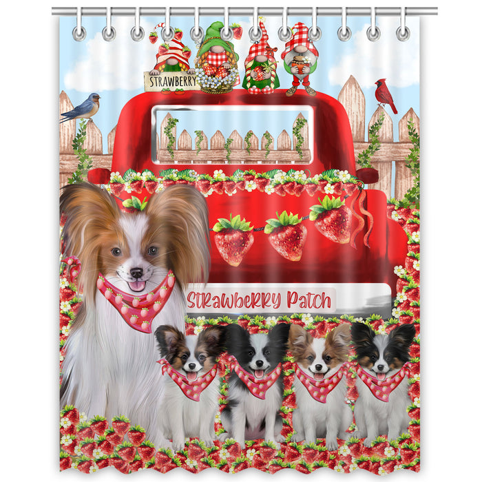 Papillon Shower Curtain: Explore a Variety of Designs, Custom, Personalized, Waterproof Bathtub Curtains for Bathroom with Hooks, Gift for Dog and Pet Lovers