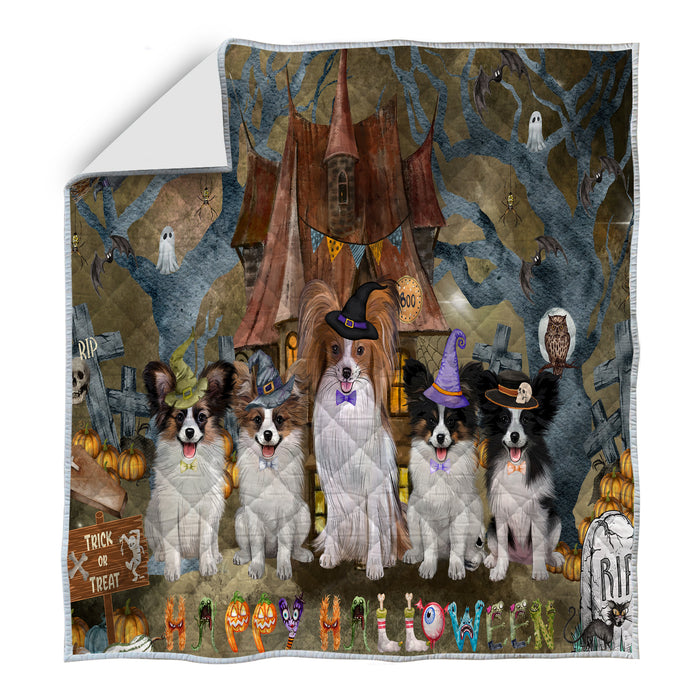 Papillon Quilt: Explore a Variety of Designs, Halloween Bedding Coverlet Quilted, Personalized, Custom, Dog Gift for Pet Lovers