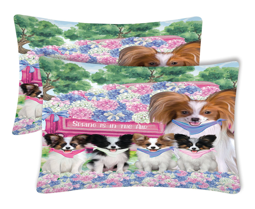 Papillon Pillow Case: Explore a Variety of Designs, Custom, Standard Pillowcases Set of 2, Personalized, Halloween Gift for Pet and Dog Lovers