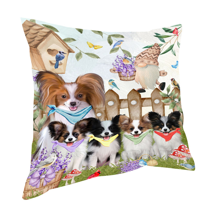 Papillion Pillow, Cushion Throw Pillows for Sofa Couch Bed, Explore a Variety of Designs, Custom, Personalized, Dog and Pet Lovers Gift