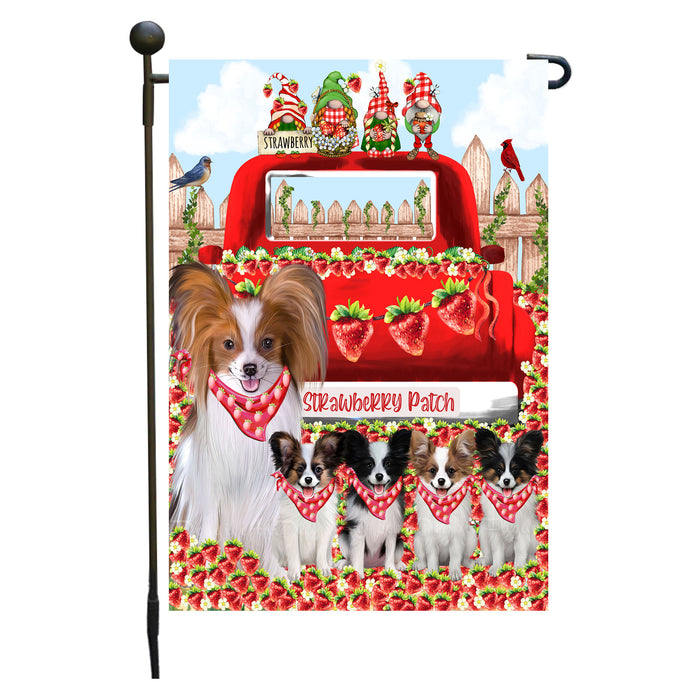 Papillion Dogs Garden Flag: Explore a Variety of Custom Designs, Double-Sided, Personalized, Weather Resistant, Garden Outside Yard Decor, Dog Gift for Pet Lovers