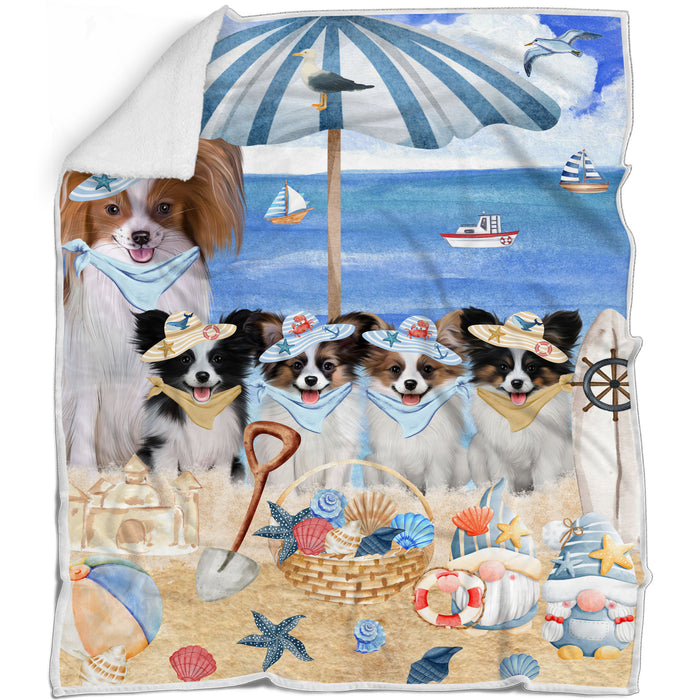 Papillion Blanket: Explore a Variety of Custom Designs, Bed Cozy Woven, Fleece and Sherpa, Personalized Dog Gift for Pet Lovers