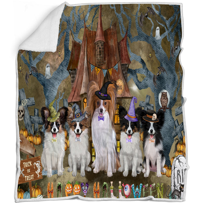 Papillion Blanket: Explore a Variety of Personalized Designs, Bed Cozy Sherpa, Fleece and Woven, Custom Dog Gift for Pet Lovers