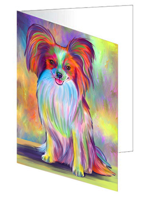 Paradise Wave Papillon Dog Handmade Artwork Assorted Pets Greeting Cards and Note Cards with Envelopes for All Occasions and Holiday Seasons GCD79865