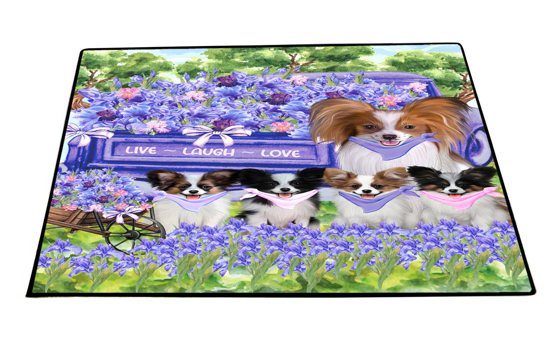Papillon Floor Mat, Non-Slip Door Mats for Indoor and Outdoor, Custom, Explore a Variety of Personalized Designs, Dog Gift for Pet Lovers