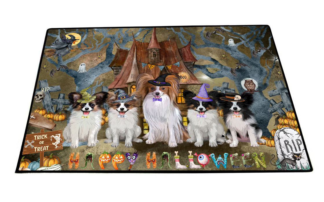 Papillon Floor Mats: Explore a Variety of Designs, Personalized, Custom, Halloween Anti-Slip Doormat for Indoor and Outdoor, Dog Gift for Pet Lovers