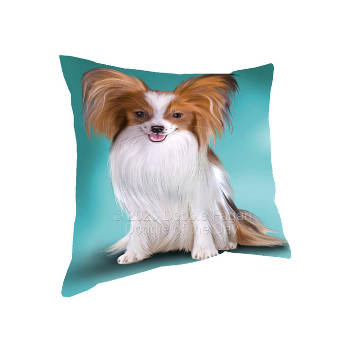 Papillion Dog Pillow with Top Quality High-Resolution Images - Ultra Soft Pet Pillows for Sleeping - Reversible & Comfort - Ideal Gift for Dog Lover - Cushion for Sofa Couch Bed - 100% Polyester