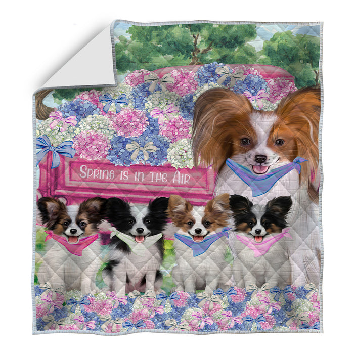 Papillon Quilt: Explore a Variety of Designs, Halloween Bedding Coverlet Quilted, Personalized, Custom, Dog Gift for Pet Lovers