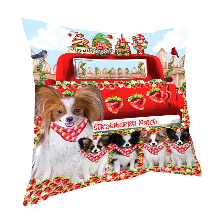 Papillion Pillow, Explore a Variety of Personalized Designs, Custom, Throw Pillows Cushion for Sofa Couch Bed, Dog Gift for Pet Lovers