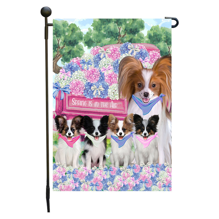Papillion Dogs Garden Flag: Explore a Variety of Personalized Designs, Double-Sided, Weather Resistant, Custom, Outdoor Garden Yard Decor for Dog and Pet Lovers