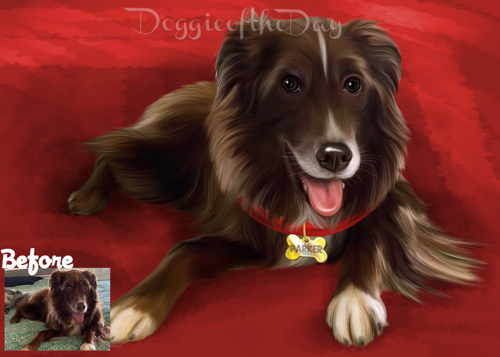 Digital Painting PERSONALIZED PET PORTRAIT! Custom Pet Dog or Cat Art