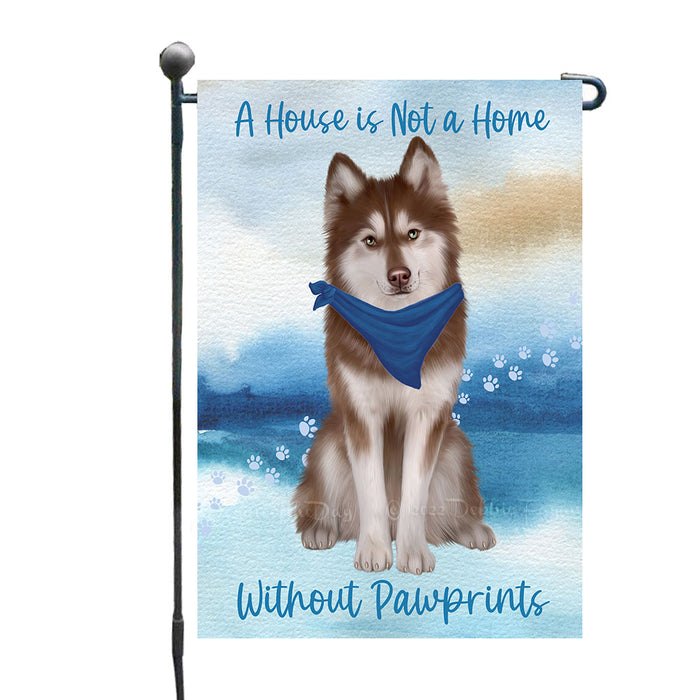 Paw Prints Siberian Husky Dogs Garden Flags - Outdoor Double Sided Garden Yard Porch Lawn Spring Decorative Vertical Home Flags 12 1/2"w x 18"h
