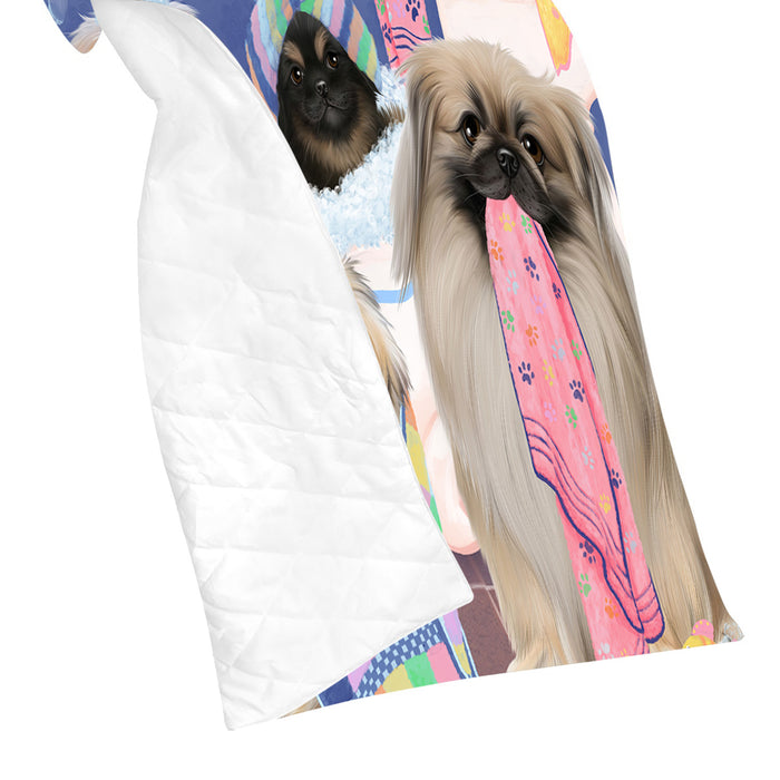 Rub A Dub Dogs In A Tub Pekingese Dogs Quilt