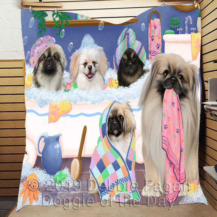 Rub A Dub Dogs In A Tub Pekingese Dogs Quilt