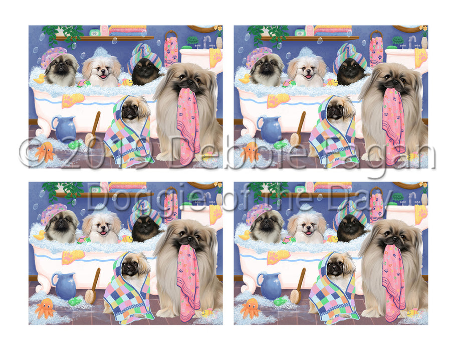 Rub A Dub Dogs In A Tub Pekingese Dogs Placemat