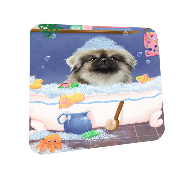 Rub A Dub Dog In A Tub Pekingese Dog Coasters Set of 4 CST57362