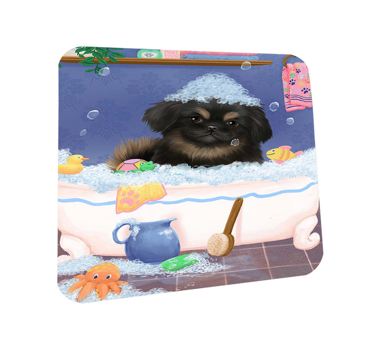 Rub A Dub Dog In A Tub Pekingese Dog Coasters Set of 4 CST57364