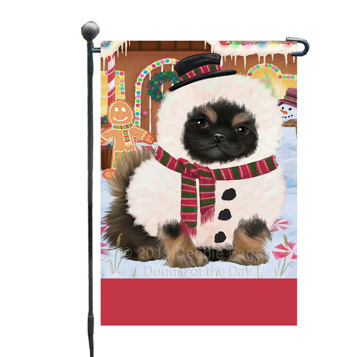Personalized Gingerbread Candyfest Pekingese Dog Custom Garden Flag GFLG64113