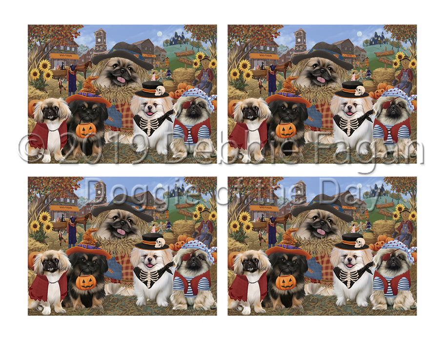 Halloween 'Round Town Pekingese Dogs Placemat