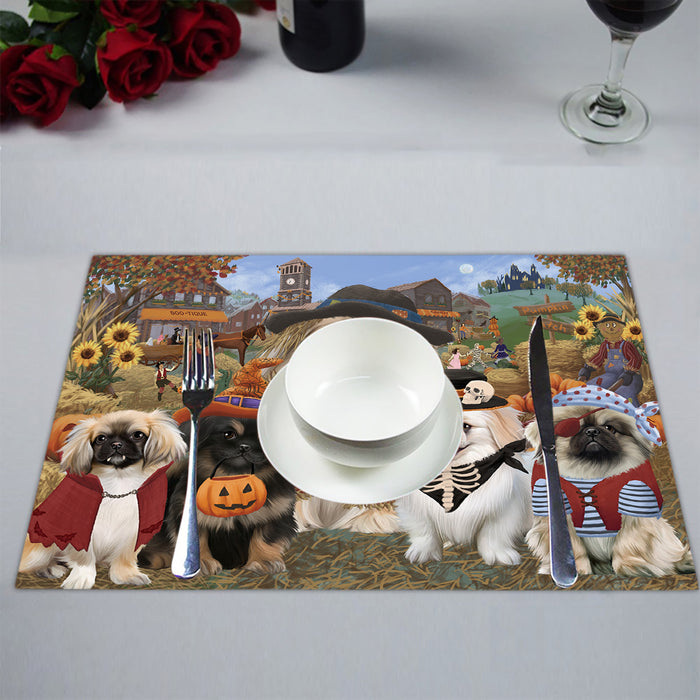 Halloween 'Round Town Pekingese Dogs Placemat