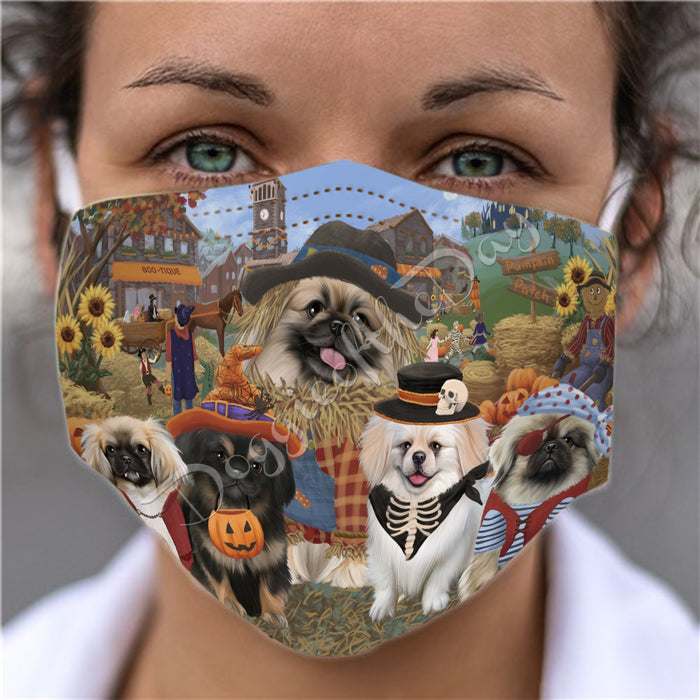Halloween 'Round Town Pekingese Dogs Face Mask FM49974