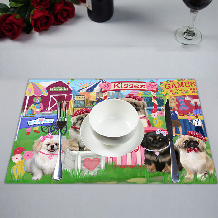 Carnival Kissing Booth Pekingese Dogs Placemat