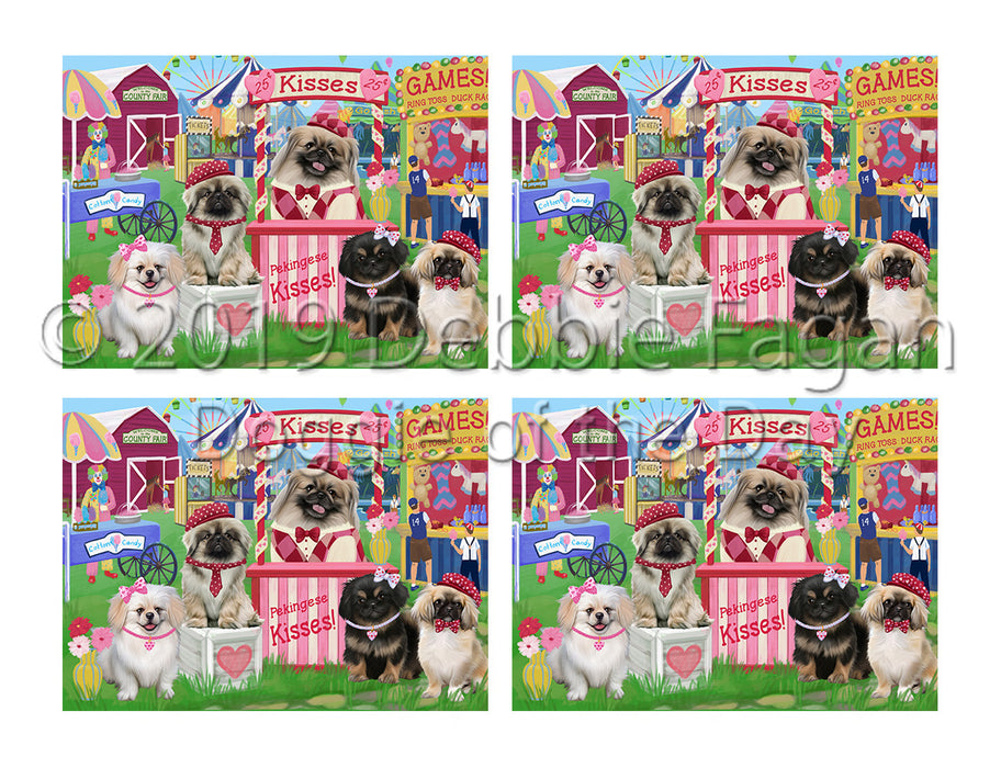 Carnival Kissing Booth Pekingese Dogs Placemat
